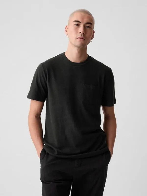 Linen-Cotton Pocket T-Shirt sold by GAP