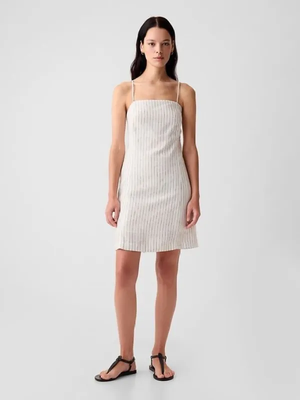 Linen-Blend Mini Dress sold by GAP