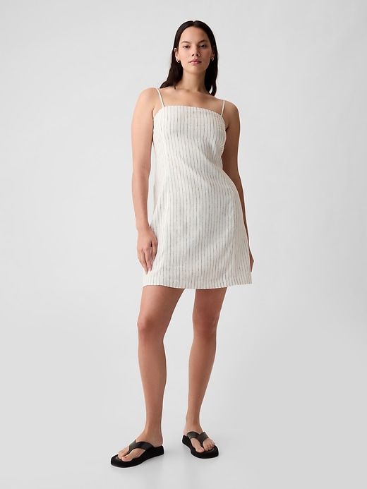 Linen-Blend Mini Dress sold by GAP product image thumbnail 4