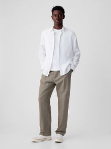 Linen-Cotton Pleated Trousers sold by GAP