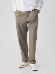 Linen-Cotton Pleated Trousers sold by GAP