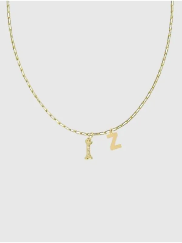 HART Dog Bone Initial Necklace sold by GAP