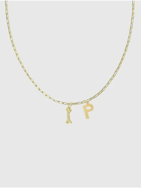 HART Dog Bone Initial Necklace sold by GAP