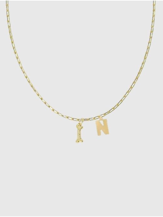 HART Dog Bone Initial Necklace sold by GAP