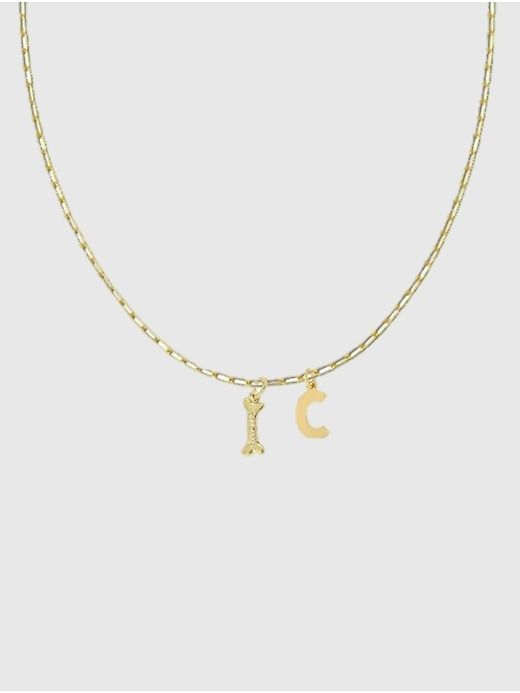 HART Dog Bone Initial Necklace sold by GAP