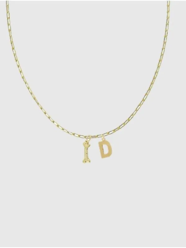 HART Dog Bone Initial Necklace sold by GAP