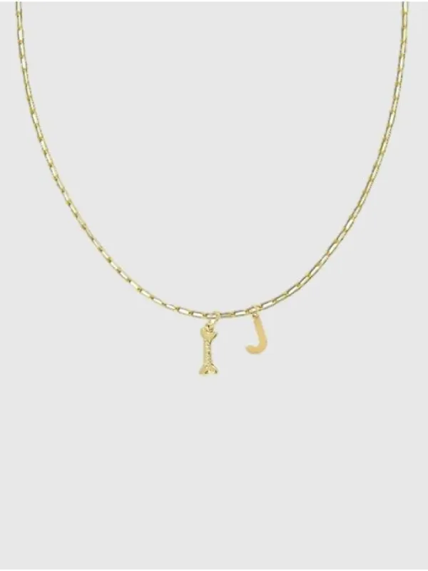 HART Dog Bone Initial Necklace sold by GAP
