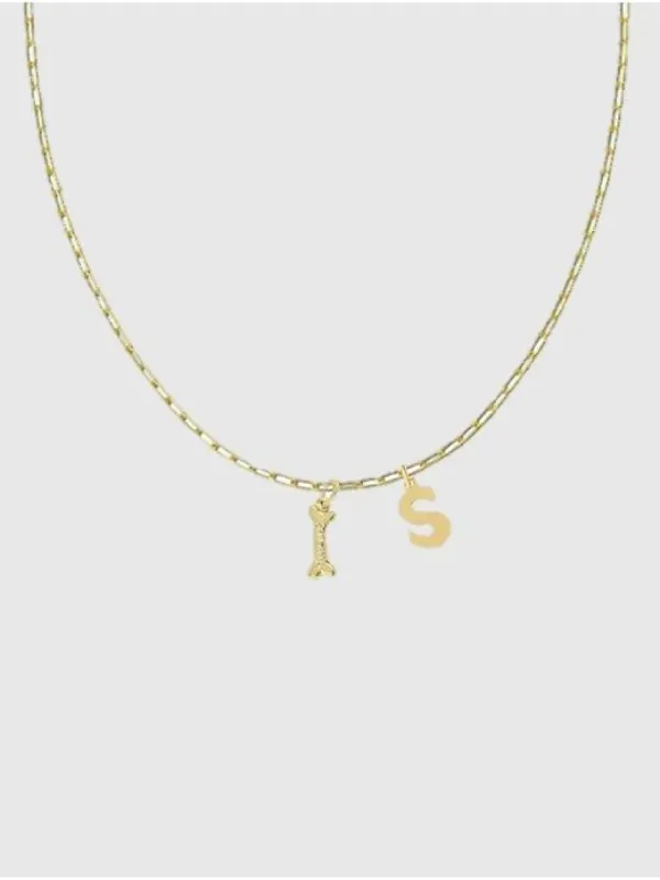 HART Dog Bone Initial Necklace sold by GAP