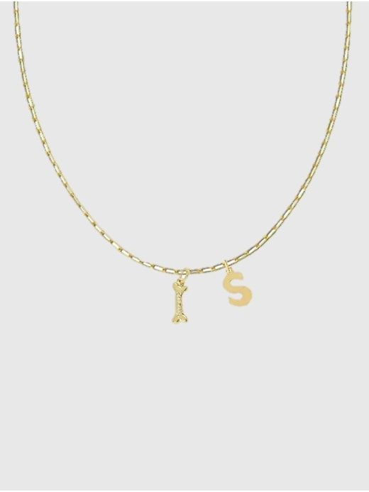 HART Dog Bone Initial Necklace sold by GAP