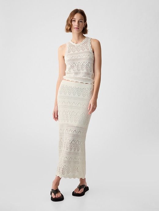 Crochet Pull-On Midi Skirt sold by GAP product image thumbnail 3