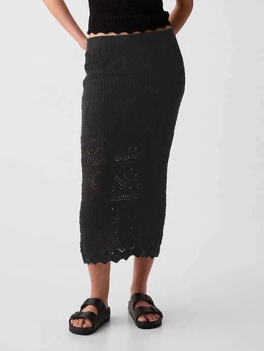 Crochet Pull-On Midi Skirt sold by GAP