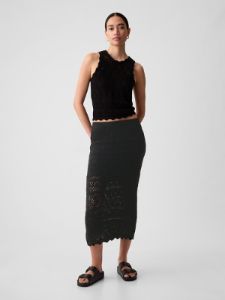 Crochet Pull-On Midi Skirt sold by GAP