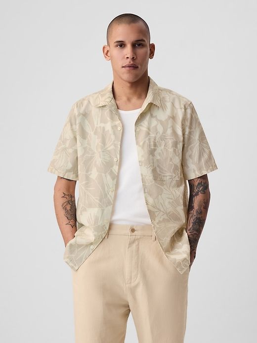 Linen-Cotton Shirt sold by GAP