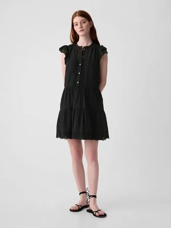 Crinkle Gauze Crochet Mini Dress sold by GAP