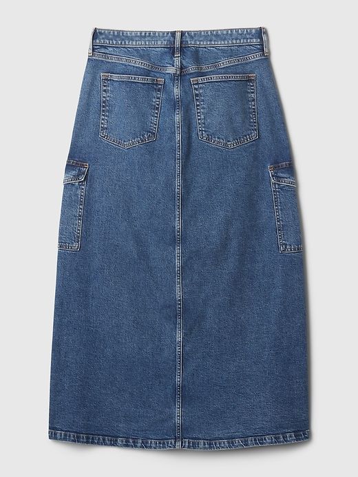 Denim Cargo Maxi Skirt sold by GAP product image thumbnail 5