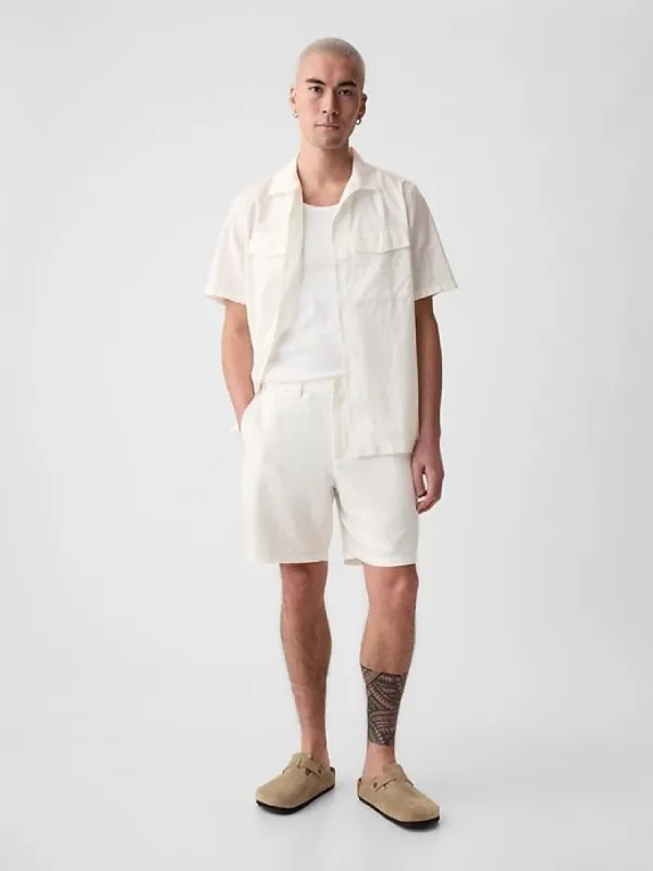 8" Linen-Cotton Shorts sold by GAP