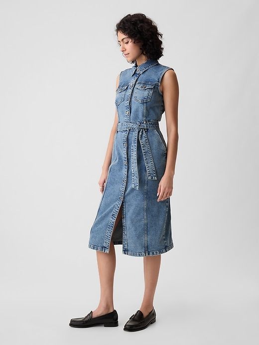 Denim Midi Dress sold by GAP product image thumbnail 3