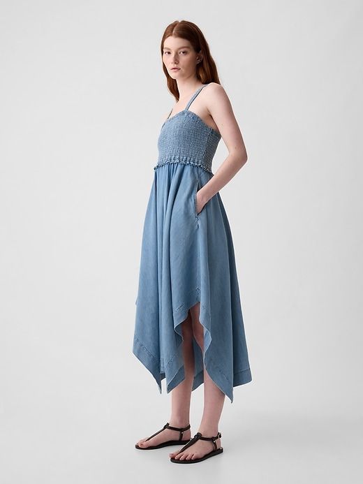 Denim Handkerchief Hem Midi Dress sold by GAP product image thumbnail 3