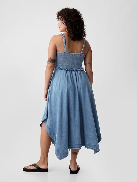 Denim Handkerchief Hem Midi Dress sold by GAP product image thumbnail 5