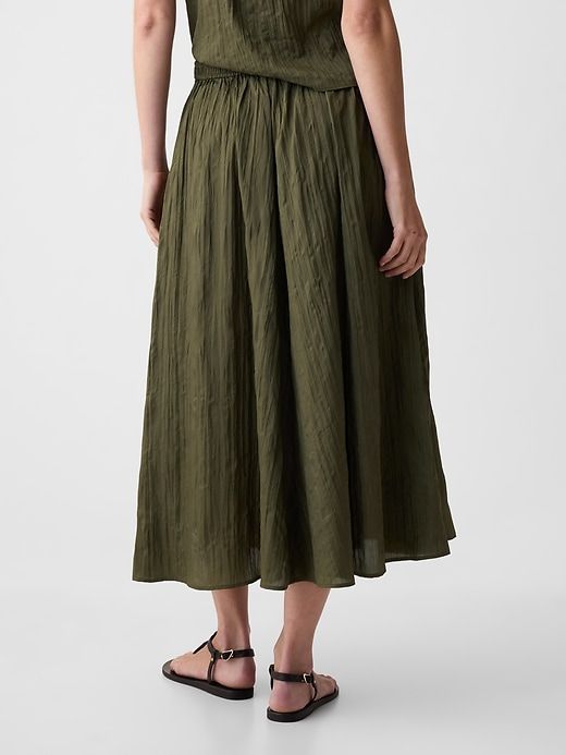 Textured Crinkle Pull-On Midi Skirt sold by GAP product image thumbnail 2