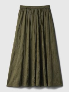 Textured Crinkle Pull-On Midi Skirt sold by GAP