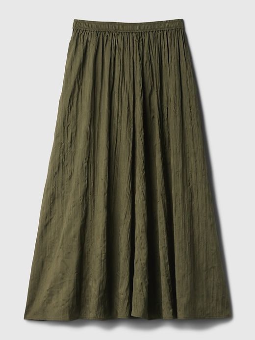 Textured Crinkle Pull-On Midi Skirt sold by GAP product image thumbnail 4