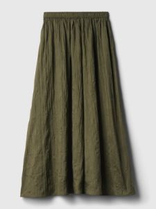 Textured Crinkle Pull-On Midi Skirt sold by GAP