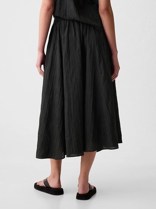 Textured Crinkle Pull-On Midi Skirt sold by GAP product image thumbnail 2