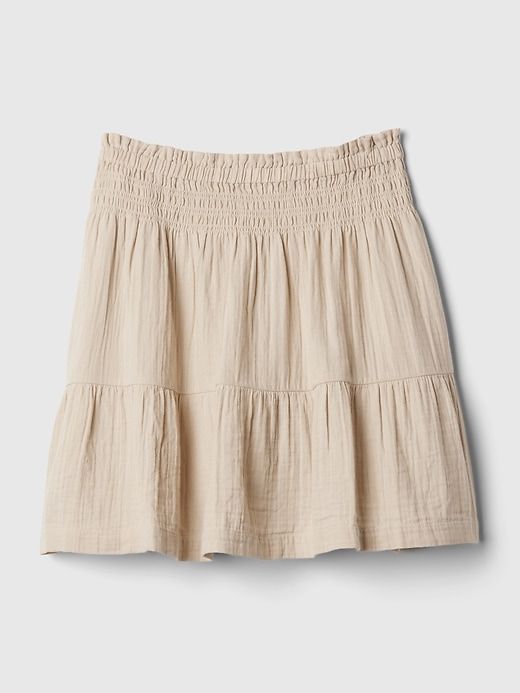 Crinkle Gauze Tiered Mini Skirt sold by GAP product image thumbnail 4