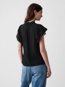 Crinkle Gauze Flutter Sleeve Shirt sold by GAP