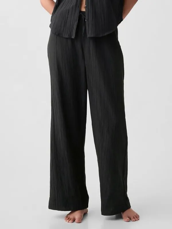 Crinkle Gauze Wide-Leg PJ Pants sold by GAP