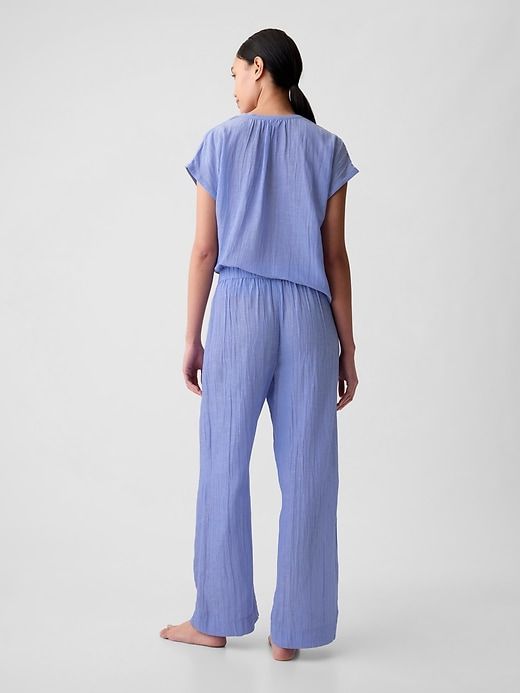 Crinkle Gauze Wide-Leg PJ Pants sold by GAP product image thumbnail 2