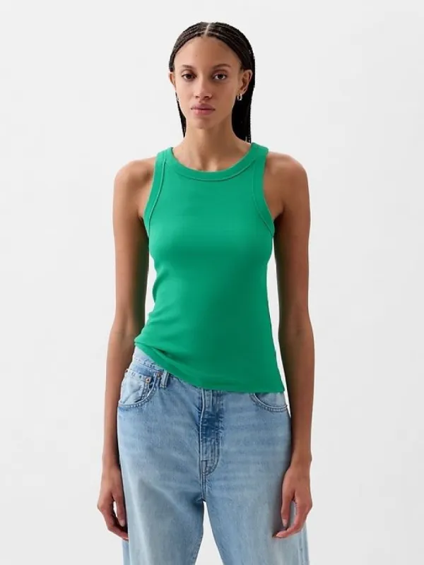 Modern Rib Halter Tank Top sold by GAP