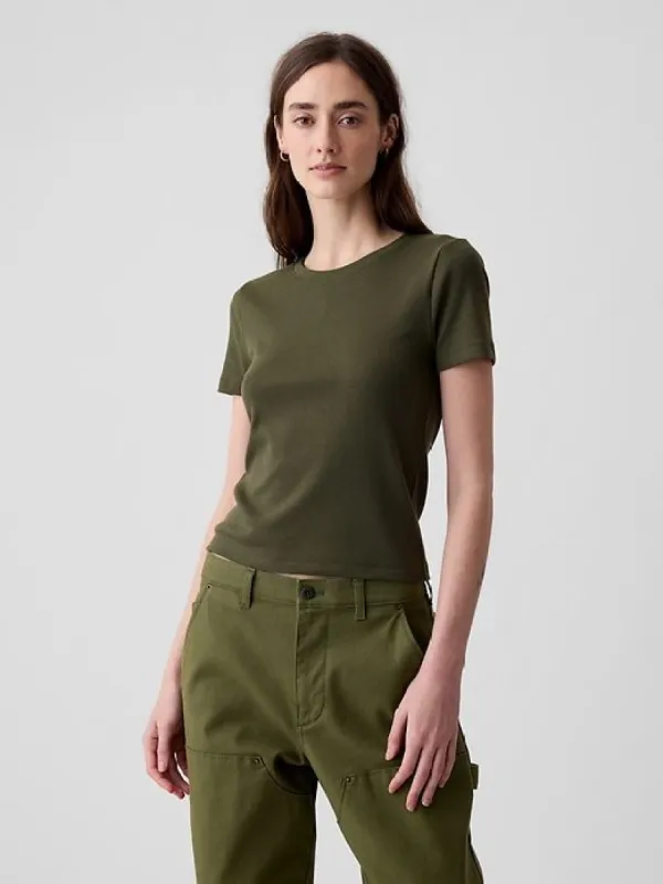Modern Rib Cropped T-Shirt sold by GAP