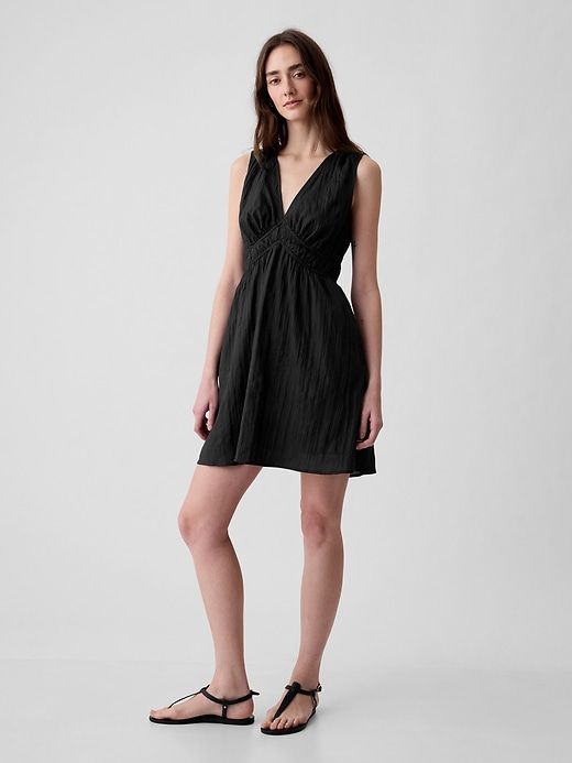 Textured Crinkle Empire Waist Mini Dress sold by GAP product image thumbnail 3