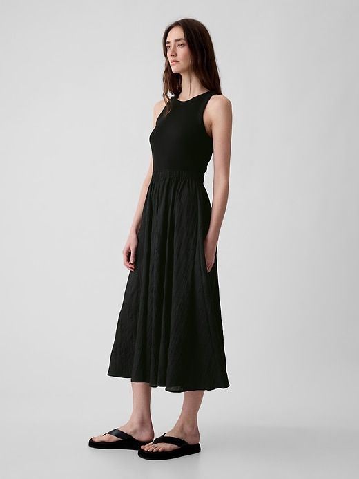 Textured Crinkle Midi Dress sold by GAP