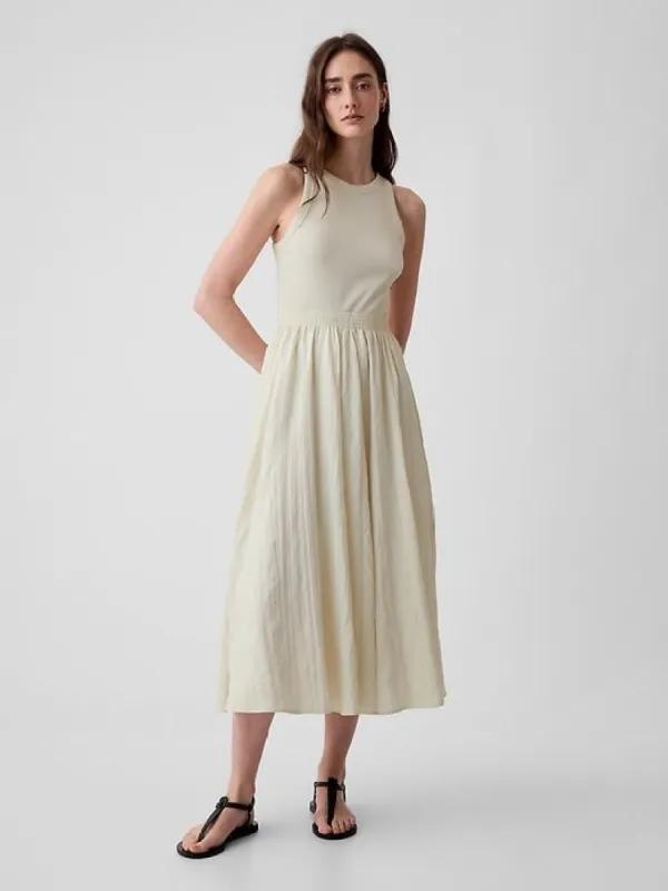 Textured Crinkle Midi Dress sold by GAP
