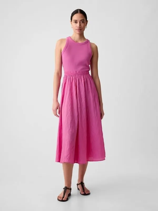 Textured Crinkle Midi Dress sold by GAP