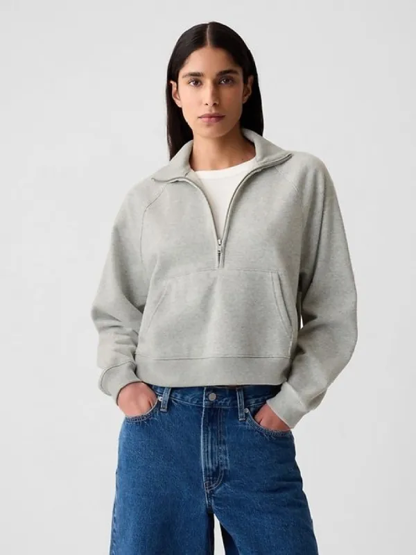 Vintage Soft Cropped Half-Zip Pullover sold by GAP