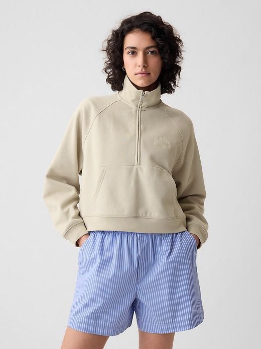 Vintage Soft Cropped Half-Zip Pullover sold by GAP