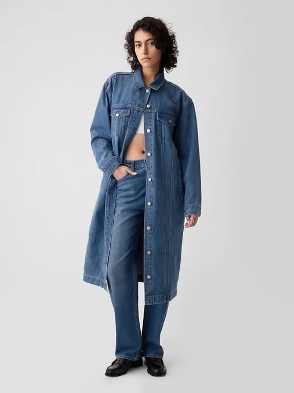 Longline Icon Denim Jacket sold by GAP