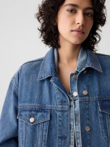 Longline Icon Denim Jacket sold by GAP