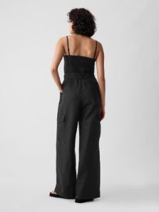 Linen-Cotton Cargo Jumpsuit sold by GAP
