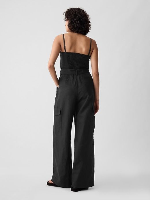 Linen-Cotton Cargo Jumpsuit sold by GAP product image thumbnail 2
