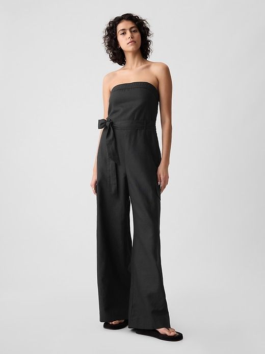 Linen-Cotton Cargo Jumpsuit sold by GAP product image thumbnail 3