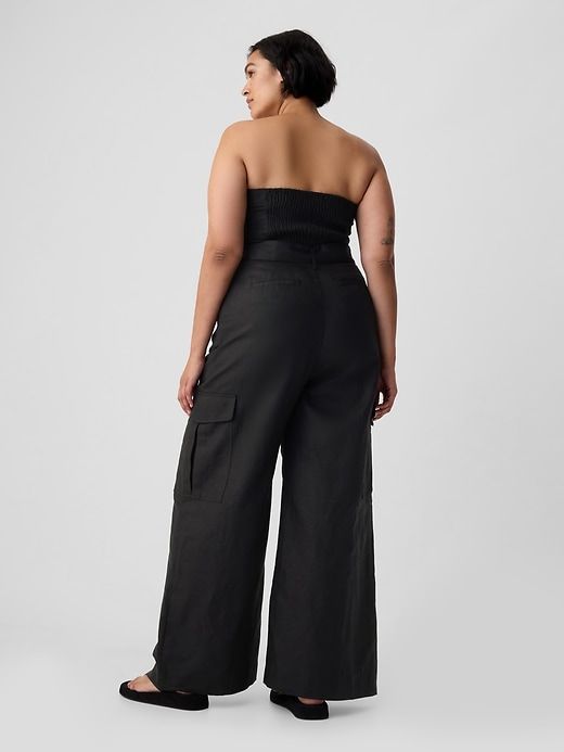 Linen-Cotton Cargo Jumpsuit sold by GAP product image thumbnail 5