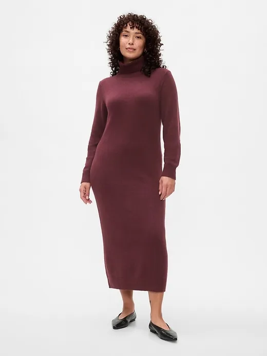 CashSoft Turtleneck Maxi Sweater Dress sold by GAP product image thumbnail 5