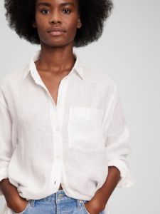 Linen Weekend Tunic Shirt sold by GAP