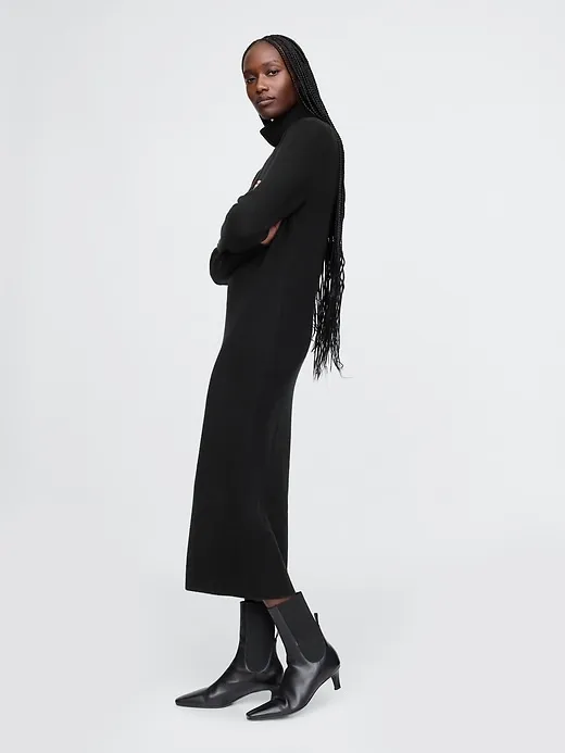 CashSoft Turtleneck Maxi Sweater Dress sold by GAP product image thumbnail 3