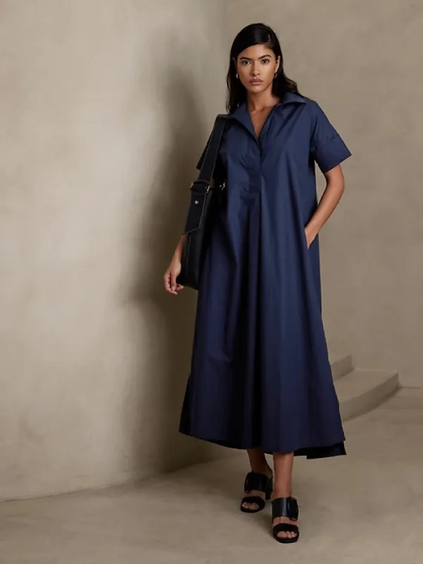 Rhyah Poplin Maxi Dress sold by Banana Republic